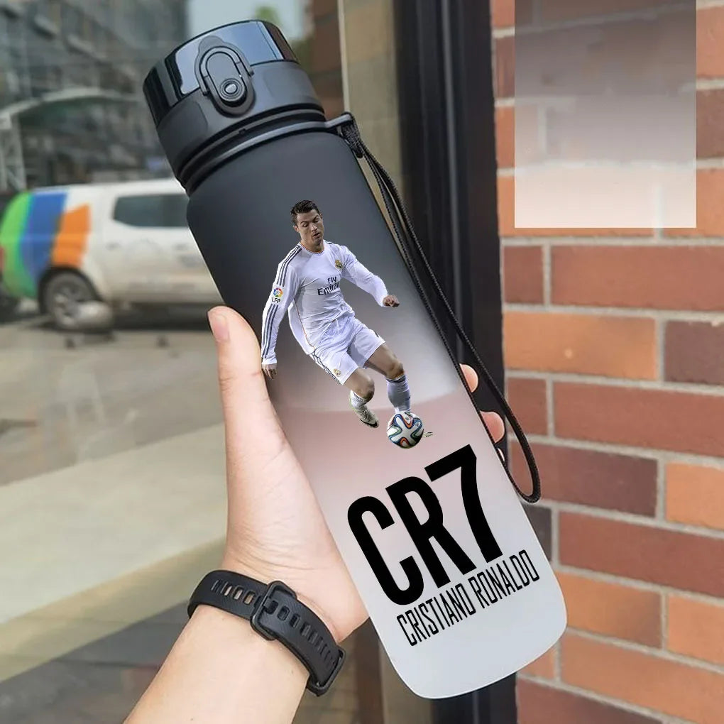 Cristiano Ronaldo Sports Water Bottle Leak Proof Colorful Plastic Cup Drinking Outdoor Travel Portable Gym Fitness Jugs gift