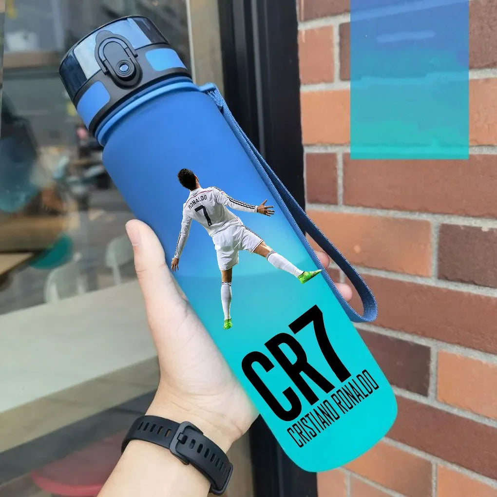 Cristiano Ronaldo Sports Water Bottle Leak Proof Colorful Plastic Cup Drinking Outdoor Travel Portable Gym Fitness Jugs gift