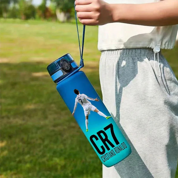 Cristiano Ronaldo Sports Water Bottle Leak Proof Colorful Plastic Cup Drinking Outdoor Travel Portable Gym Fitness Jugs gift