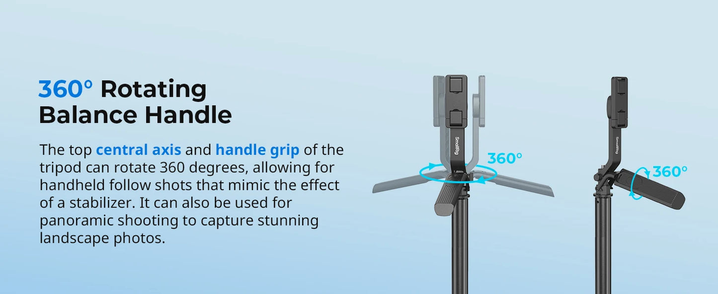 SmallRig Versatile Tripod for Videoing Live Streaming Vlogging, Lightweight Tripod for Outdoor Shooting Phone Camera Suitable