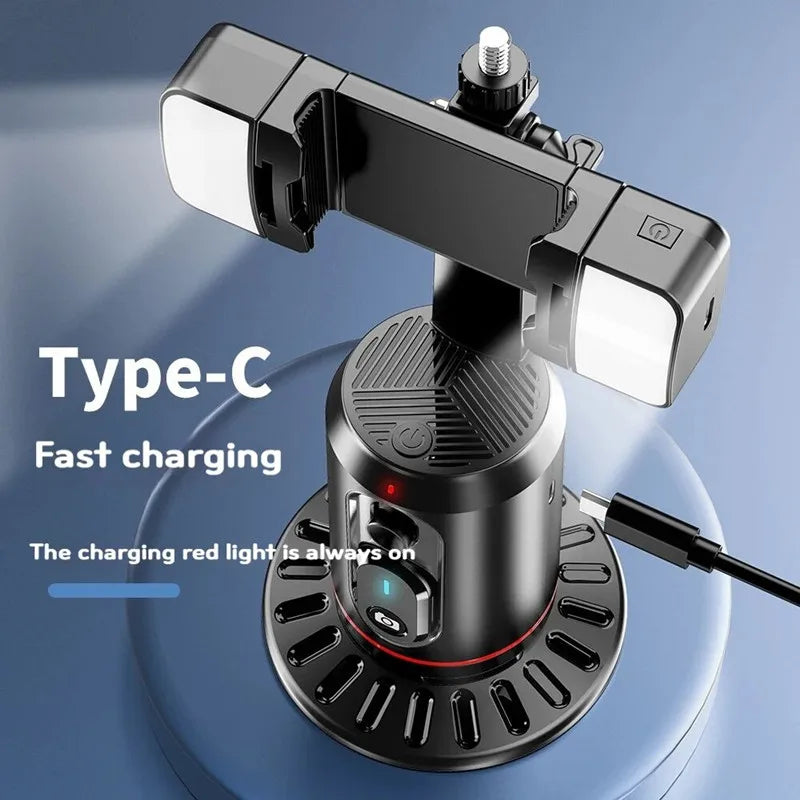 New Q02 360 Rotation Follow-up Gimbal Stabilizer Monopod Desktop Tracking Gimbal with Remote for Phone Tiktok Live Photography