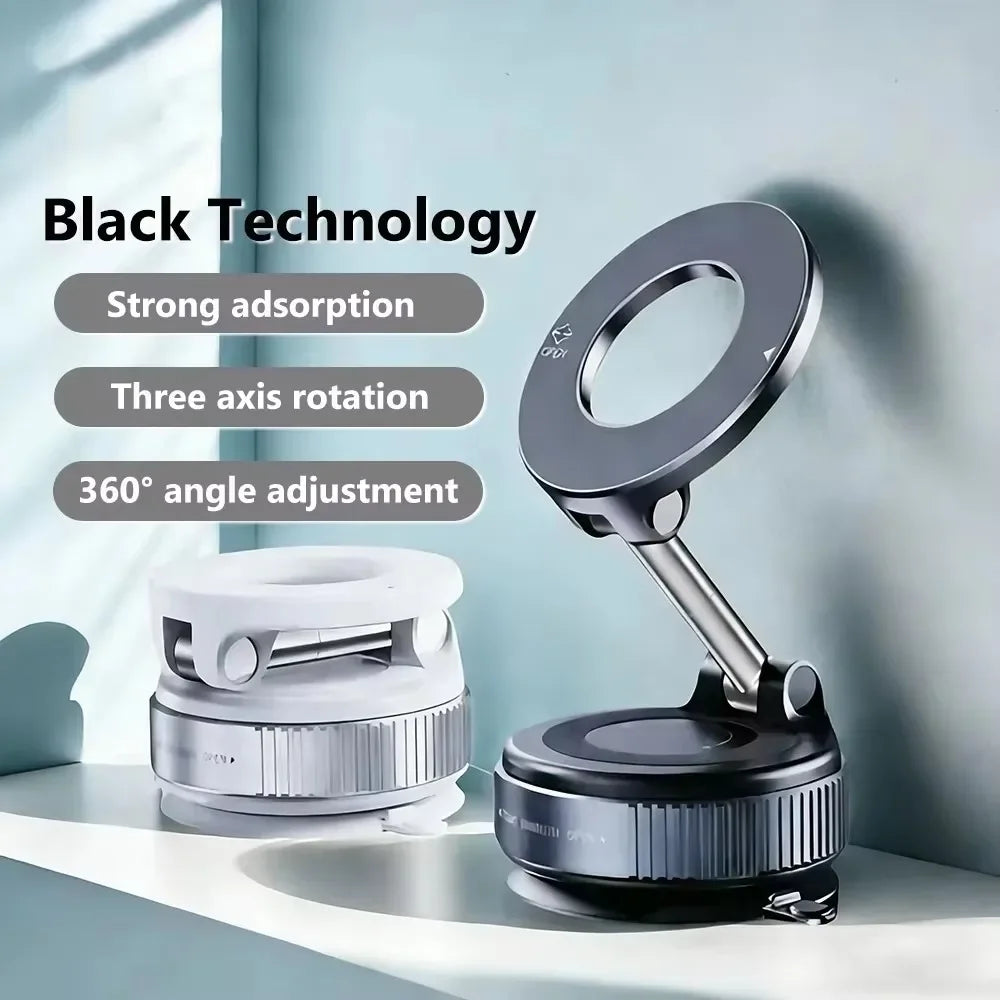 2026 New 360 ° Adjustable Suction Cup Phone Holder Vacuum Magnetic Car Phone Holder Magnetic Foldable Phone Holder Pocket Sized