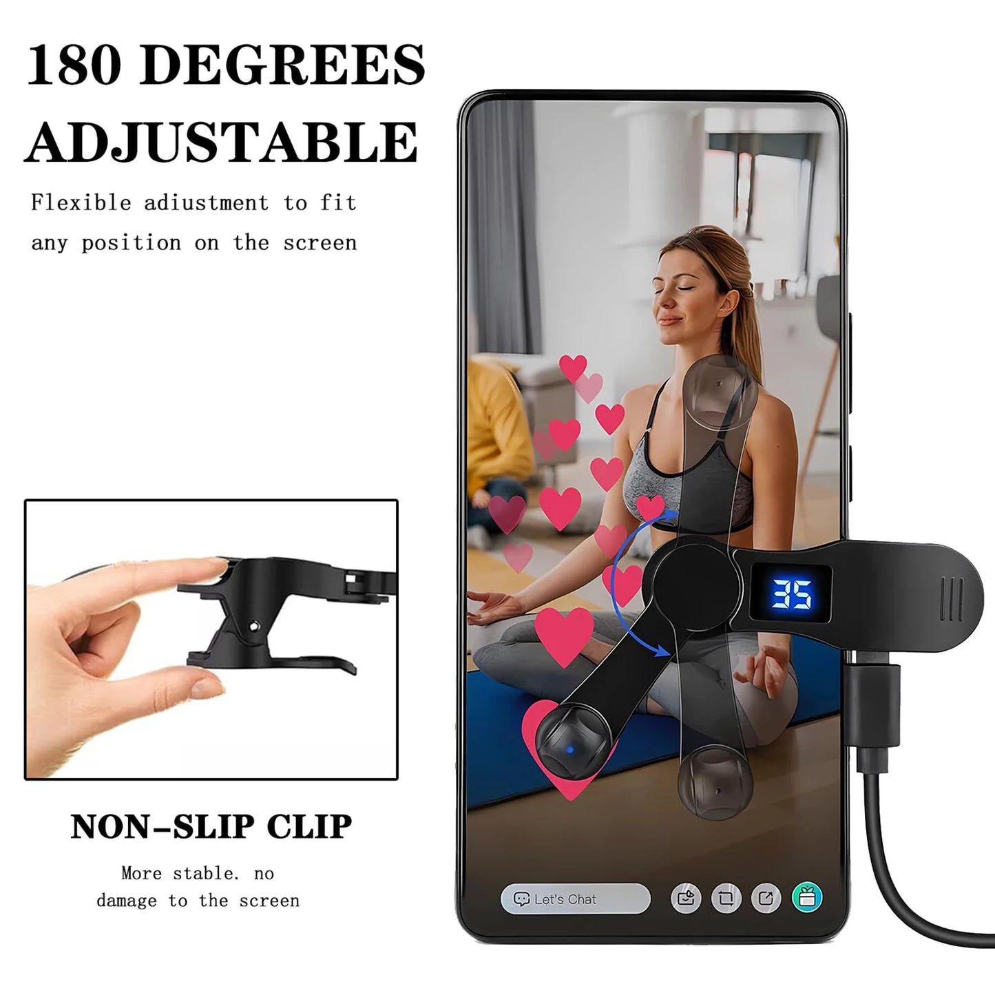 Auto Clicker for TikTok Smart Phone Video App Live Streaming Gadget Automatic Phone Screen Tapper Simulated Finger Clicking