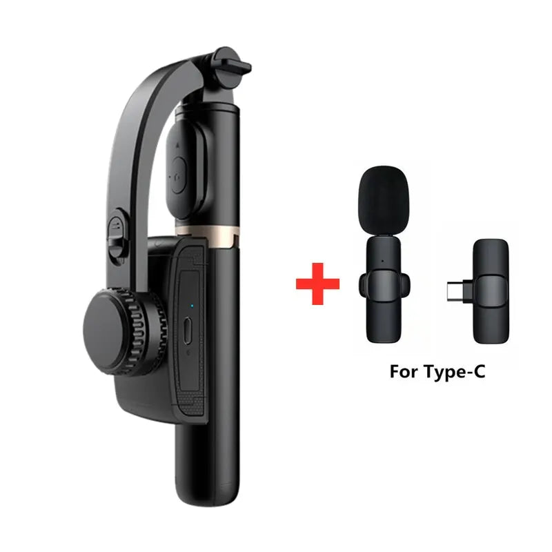BSLIUFANG NEW mini 360 Rotation Following Shooting Mode Stabilizer Gimbal For Smartphone Live Photography Selfie Stick Tripod