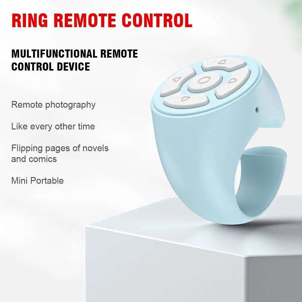 Blutooth Remote Control Scrolling Ring Finger Wireless Mobile Phone Video Selfie Stick Camera Controller Tiktoks Remote