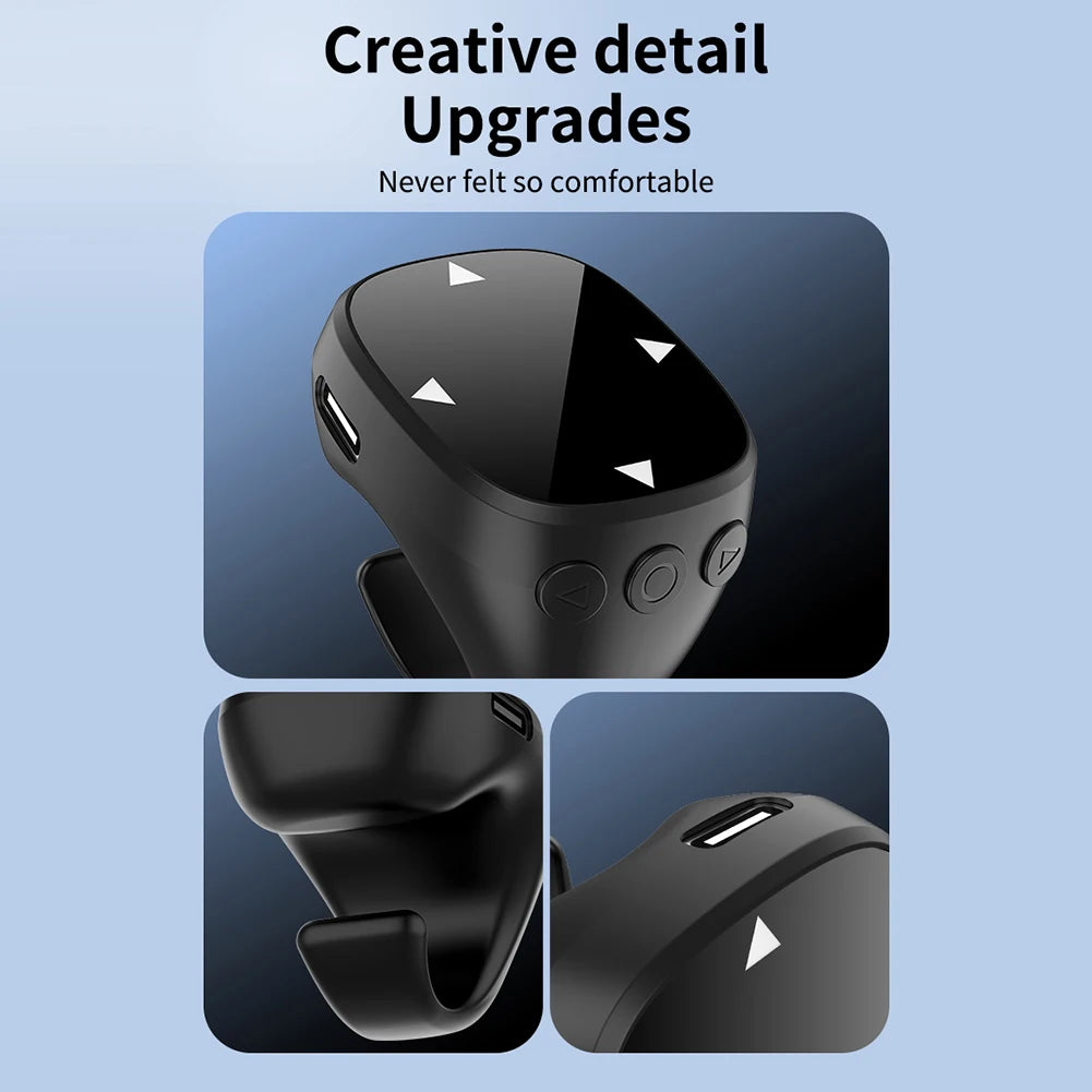 Touch Screen Wireless Remote Control For TikTok Scrolling Ring Bluetooth 5.3 Fingertip Selfie Video Page Turner for iOS Android