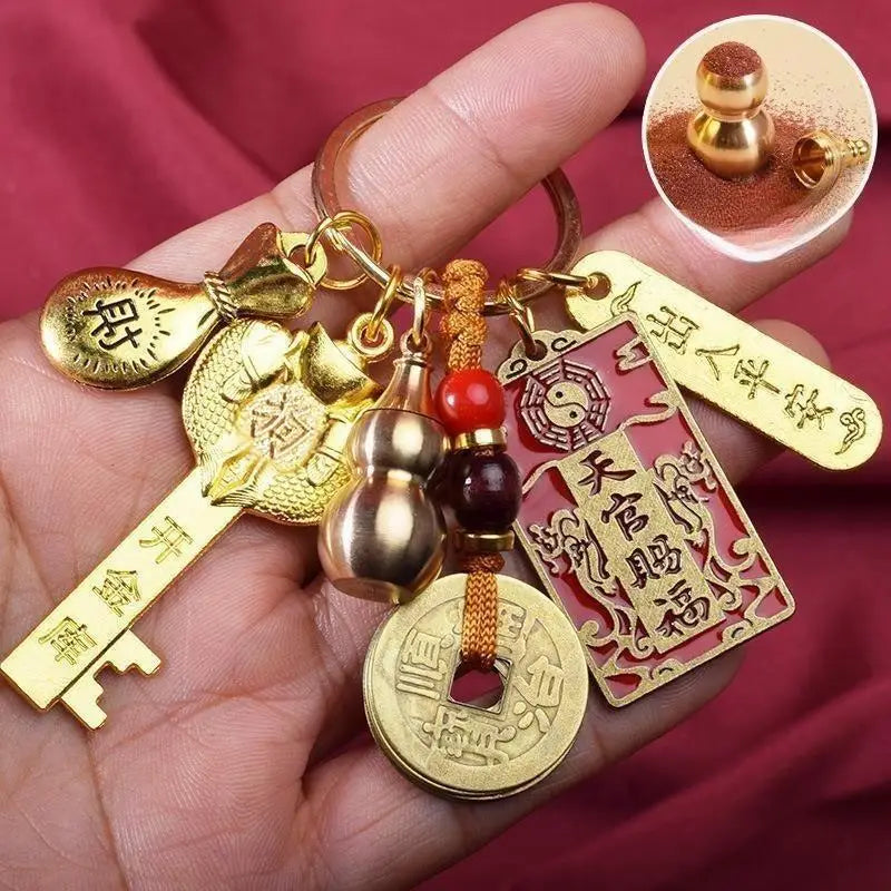 Chinese Zodiac Blessing Keychain 2026 New Year Gifts for Friends Lucky Charm for Car Keys Bags Valentine's Day Birthday Gift