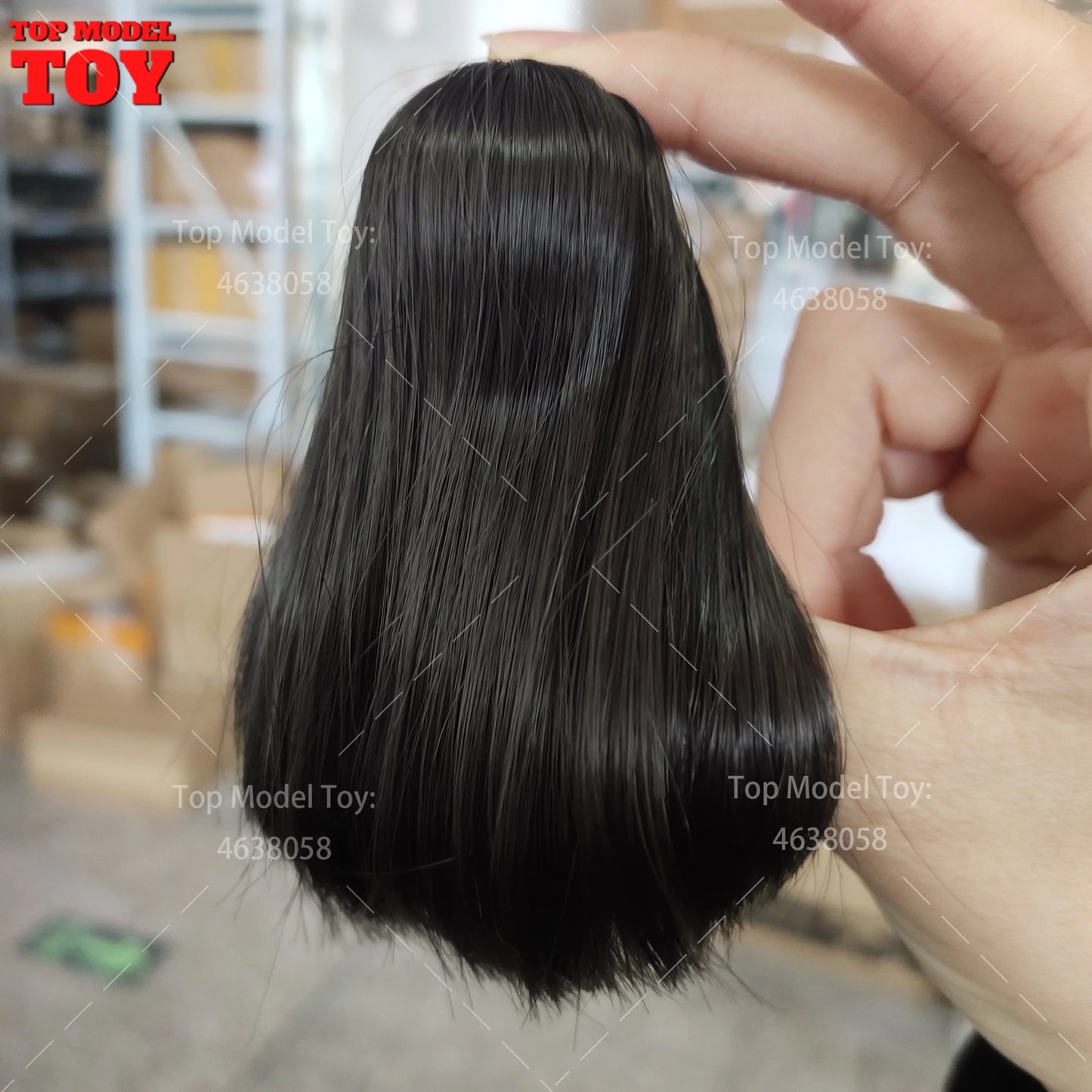 VERYCOOL FX10 1/6 Angelababy Head Sculpt Black Long Hair Head Carving Middle Bust Model Fit 12'' Female Soldier Action Figure
