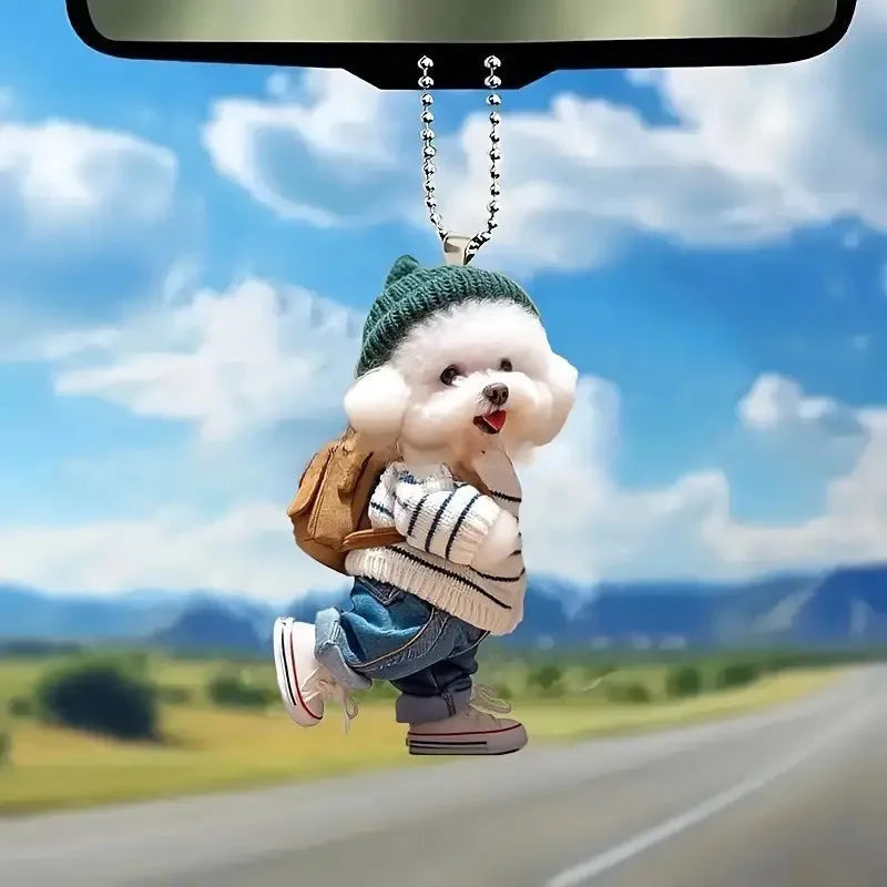New 2D Acrylic Dog Keychain, Cute And Cool Bag, Car Rearview Mirror Pendant, Pet Hospital, And Exquisite Little Gift For Parties