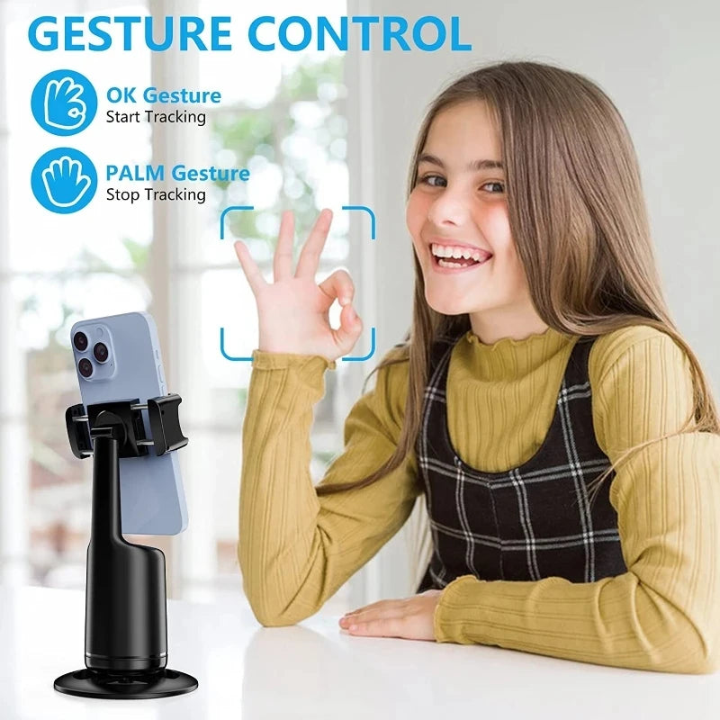 COOL DIER NEW P01 360 Rotation Gimbal Stabilizer AI Following Face Tracking Desktop Gimbal PTZ For Tiktok Smartphone Live