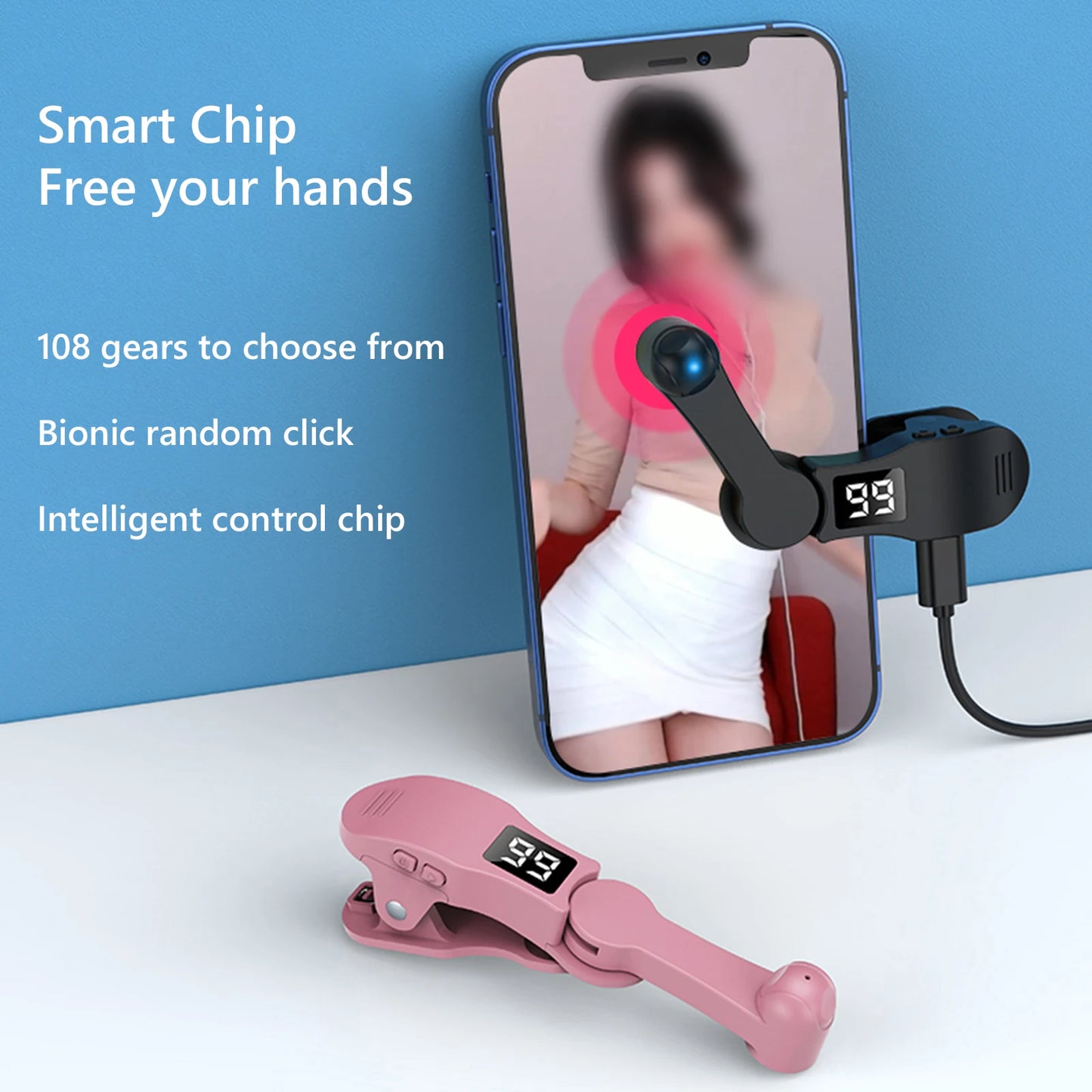 Auto Clicker for TikTok Smart Phone Video App Live Streaming Gadget Automatic Phone Screen Tapper Simulated Finger Clicking