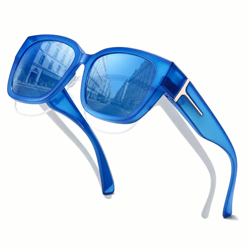 Coolear Fit Over Sunglasses Mens Womens Polarised, Wear Over Glasses Sunglasses Ladies Sun Spectacles for Driving Walking Sport UV400 Protection