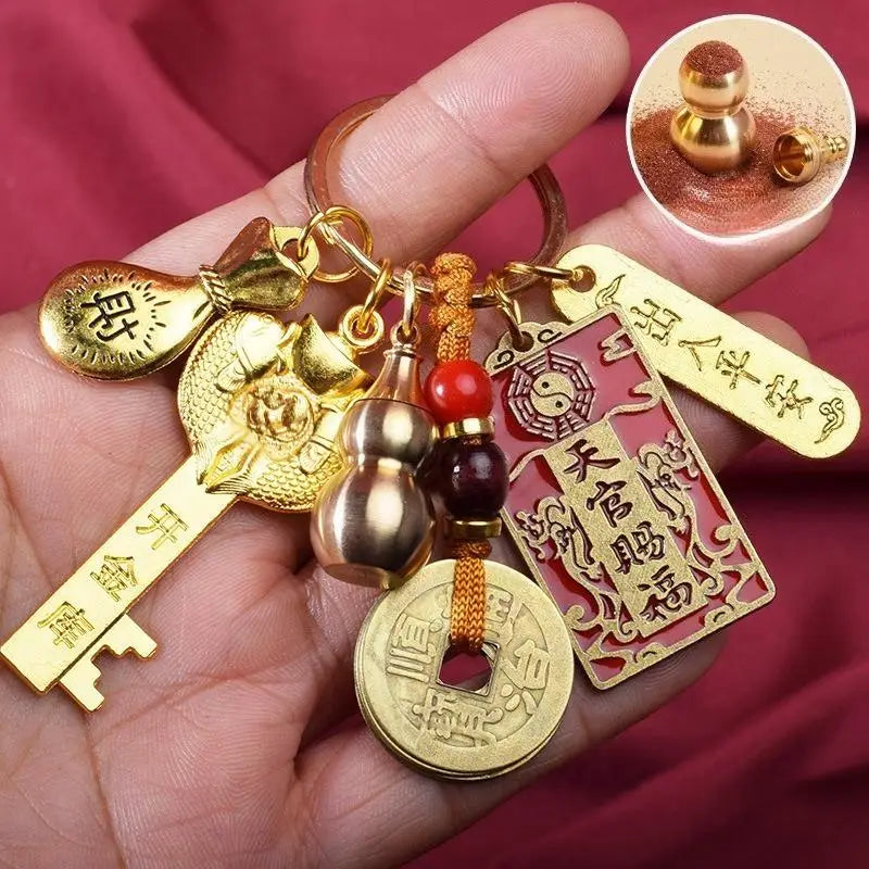 Chinese Zodiac Blessing Keychain 2026 New Year Gifts for Friends Lucky Charm for Car Keys Bags Valentine's Day Birthday Gift