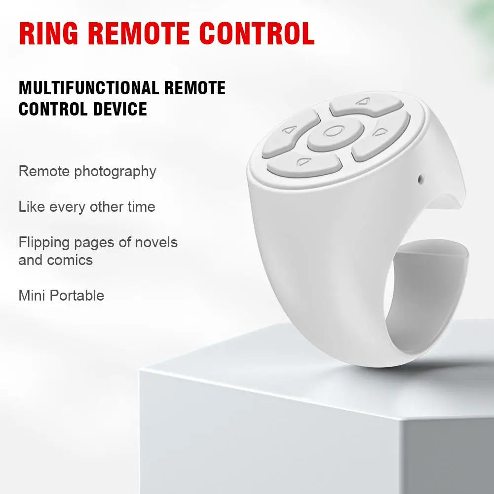Blutooth Remote Control Scrolling Ring Finger Wireless Mobile Phone Video Selfie Stick Camera Controller Tiktoks Remote
