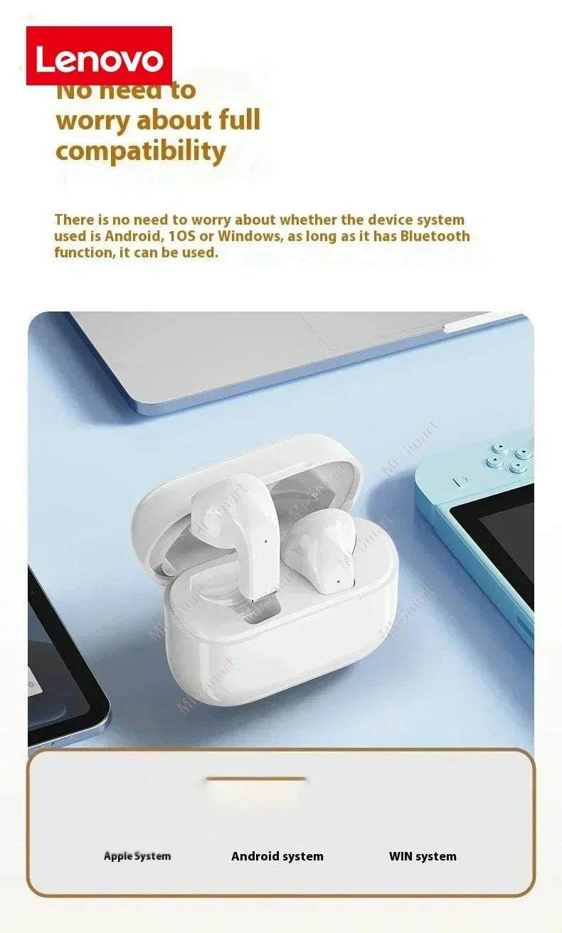 Lenovo Pro 5s Headphones Mini Portable Wireless Bluetooth Earphones Noise Reduction and Long Battery Life With Mic 2026