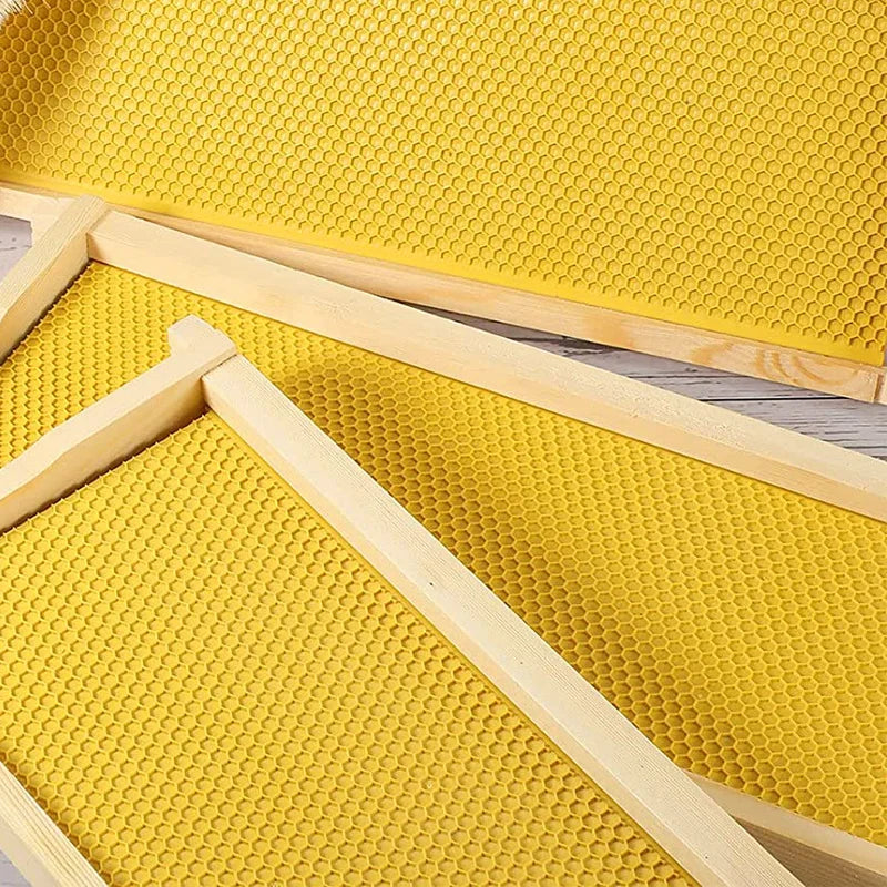 10-Piece Wooden Langstroth Beehive Frames – Square Design, Natural Wood, Beekeeping Supplies for Honey Production & Agricultural