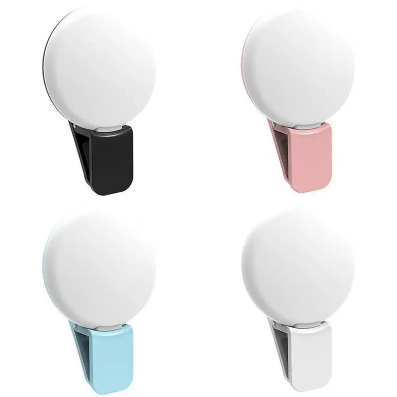 Light Mobile Phone Fill Flash Lens Portable LED External Fill Light Mini Circular Fill Light Clip For IPhone
