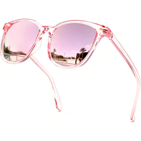 Polarized Sunglasses for Women, Square Mirrored Trendy Shades with UV Protection Reduce Glare Sun Glasses