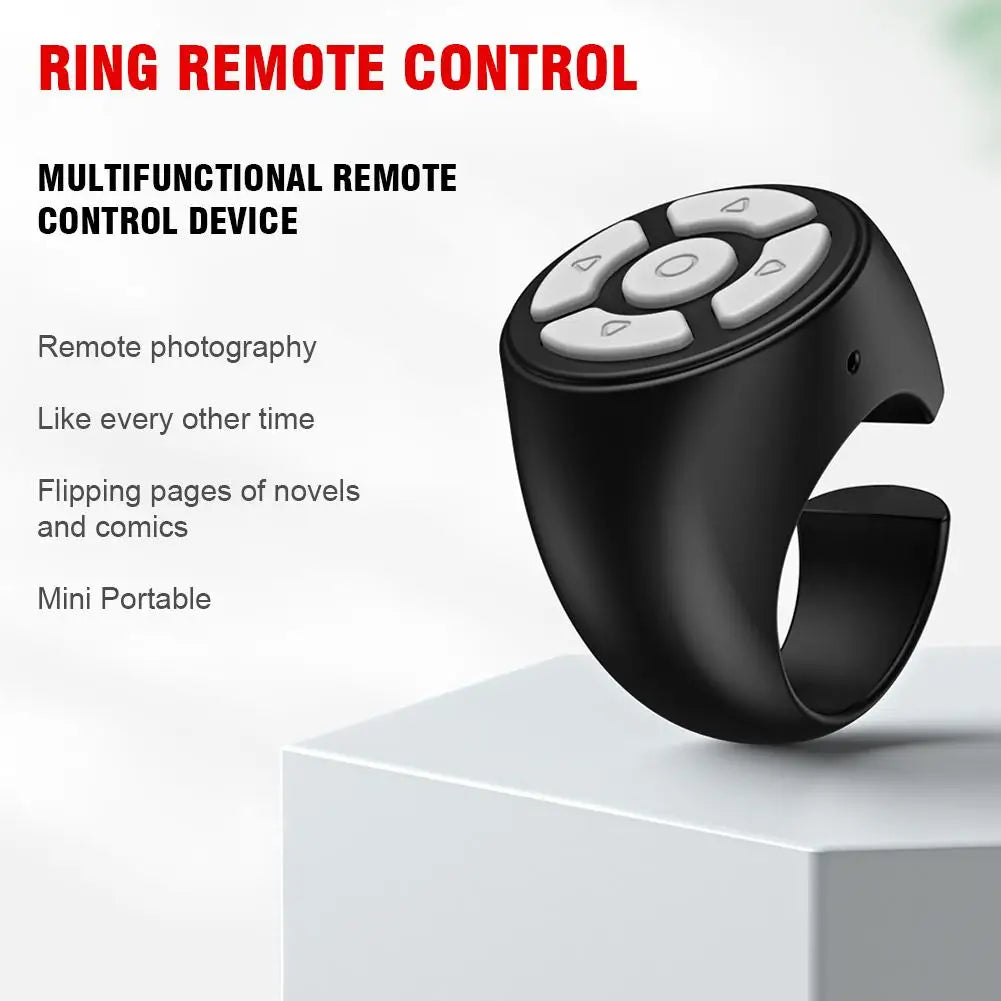 Blutooth Remote Control Scrolling Ring Finger Wireless Mobile Phone Video Selfie Stick Camera Controller Tiktoks Remote