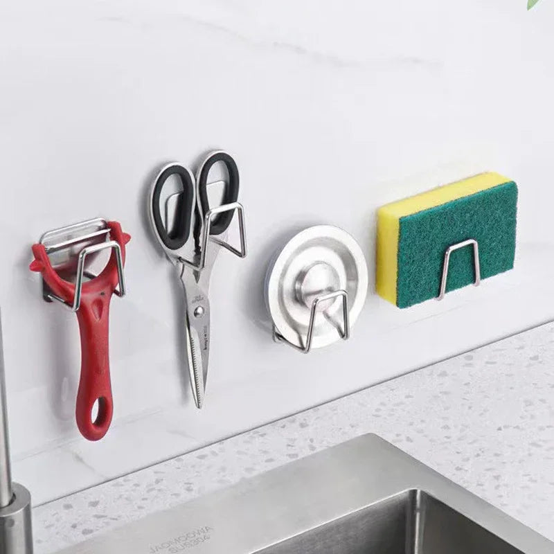 Stainless Steel Sink Sponge Holder – Self-Adhesive Kitchen Sink Rack