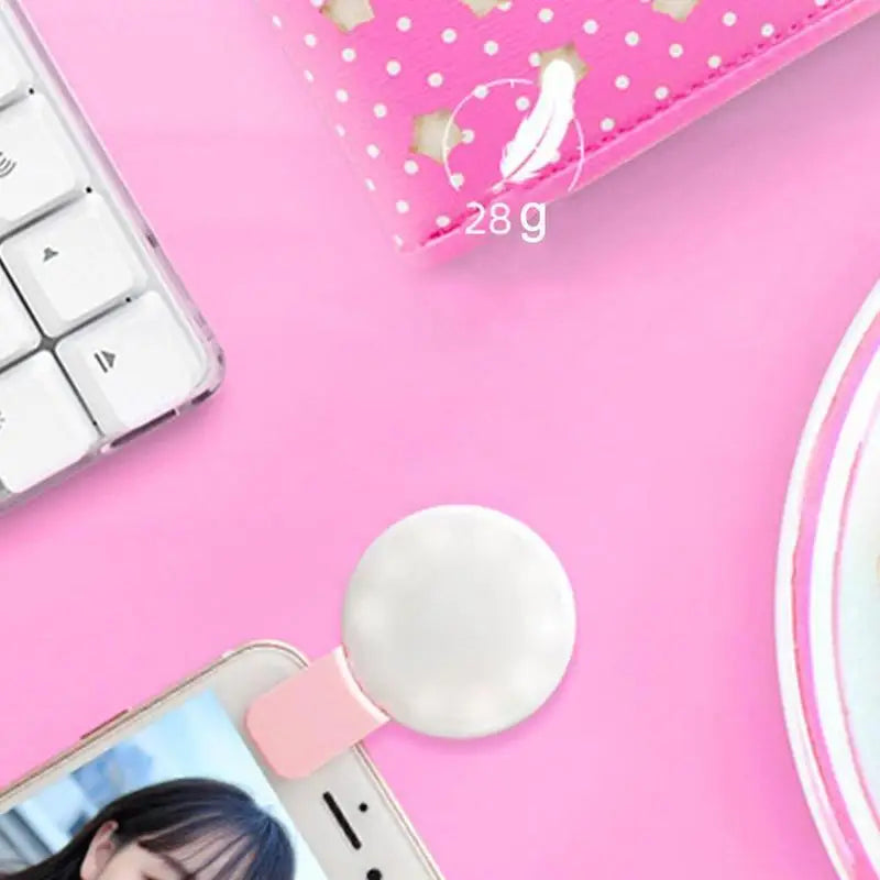Light Mobile Phone Fill Flash Lens Portable LED External Fill Light Mini Circular Fill Light Clip For IPhone