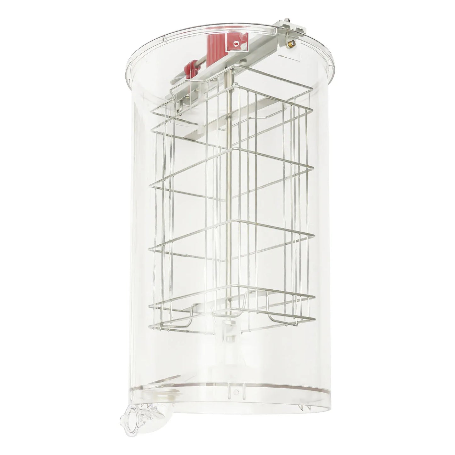 2 Frame Manual Honey Extractor, Acrylic Clear Transparent Beekeeping Tool with Enclosed Gears, Semi-Suspended Basket, Wide Honey Valve, Stable Stand, Easy Clean for Home & Small Farm Use
