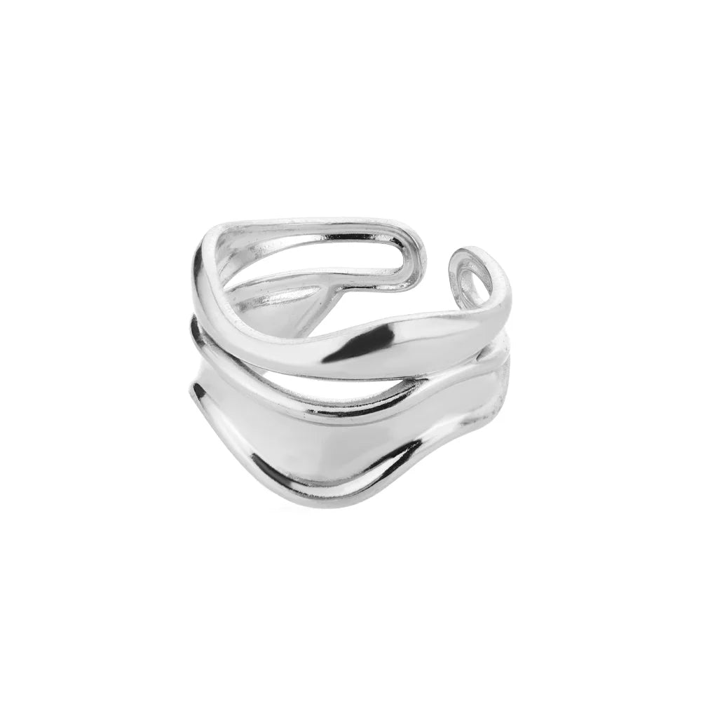 Stainless Steel Rings For Women 2026 Trend Open Gold Color Double Bead Ball Ring Wedding Aesthetic Jewelry Couple Gift anillos