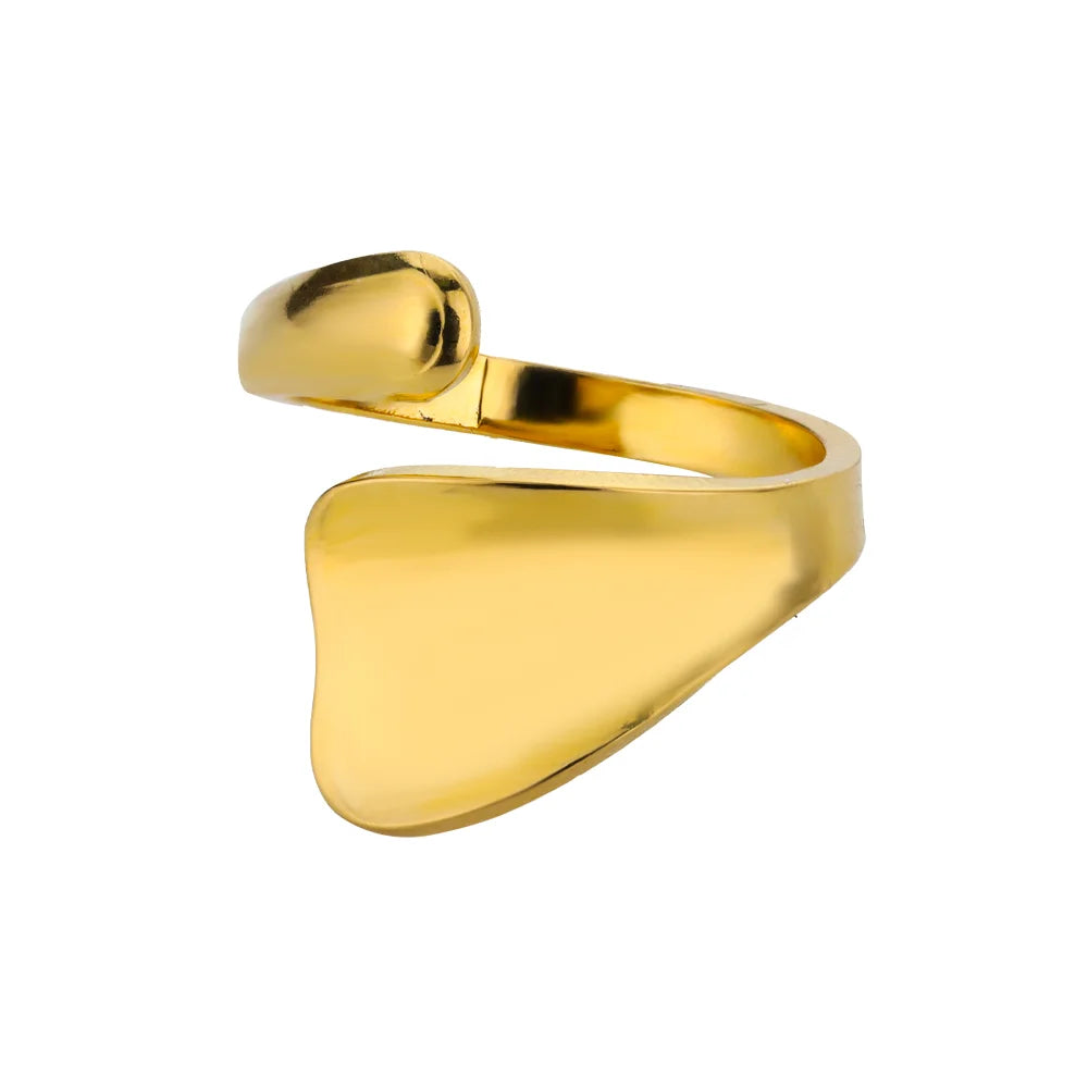 Stainless Steel Rings For Women 2026 Trend Open Gold Color Double Bead Ball Ring Wedding Aesthetic Jewelry Couple Gift anillos