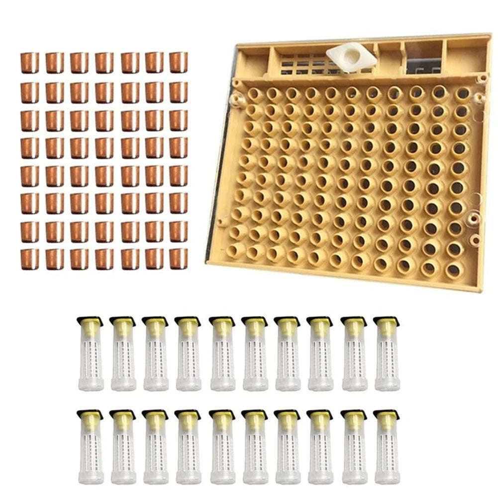 Beekeeping Tool 120pcs Plastic Cell Bee Cup Queen Rearing Kit Cultivating Box
