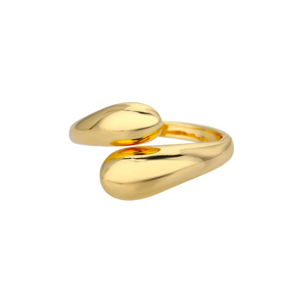 Stainless Steel Rings For Women 2026 Trend Open Gold Color Double Bead Ball Ring Wedding Aesthetic Jewelry Couple Gift anillos