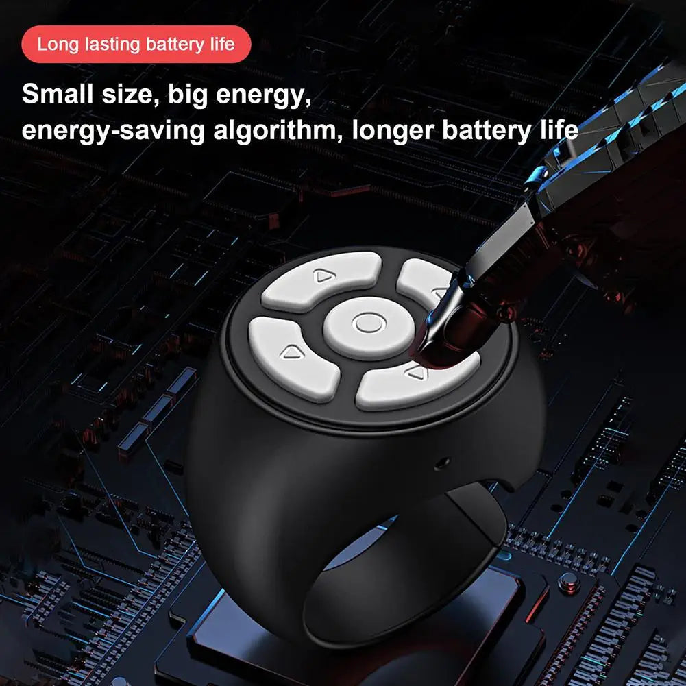 Blutooth Remote Control Scrolling Ring Finger Wireless Mobile Phone Video Selfie Stick Camera Controller Tiktoks Remote