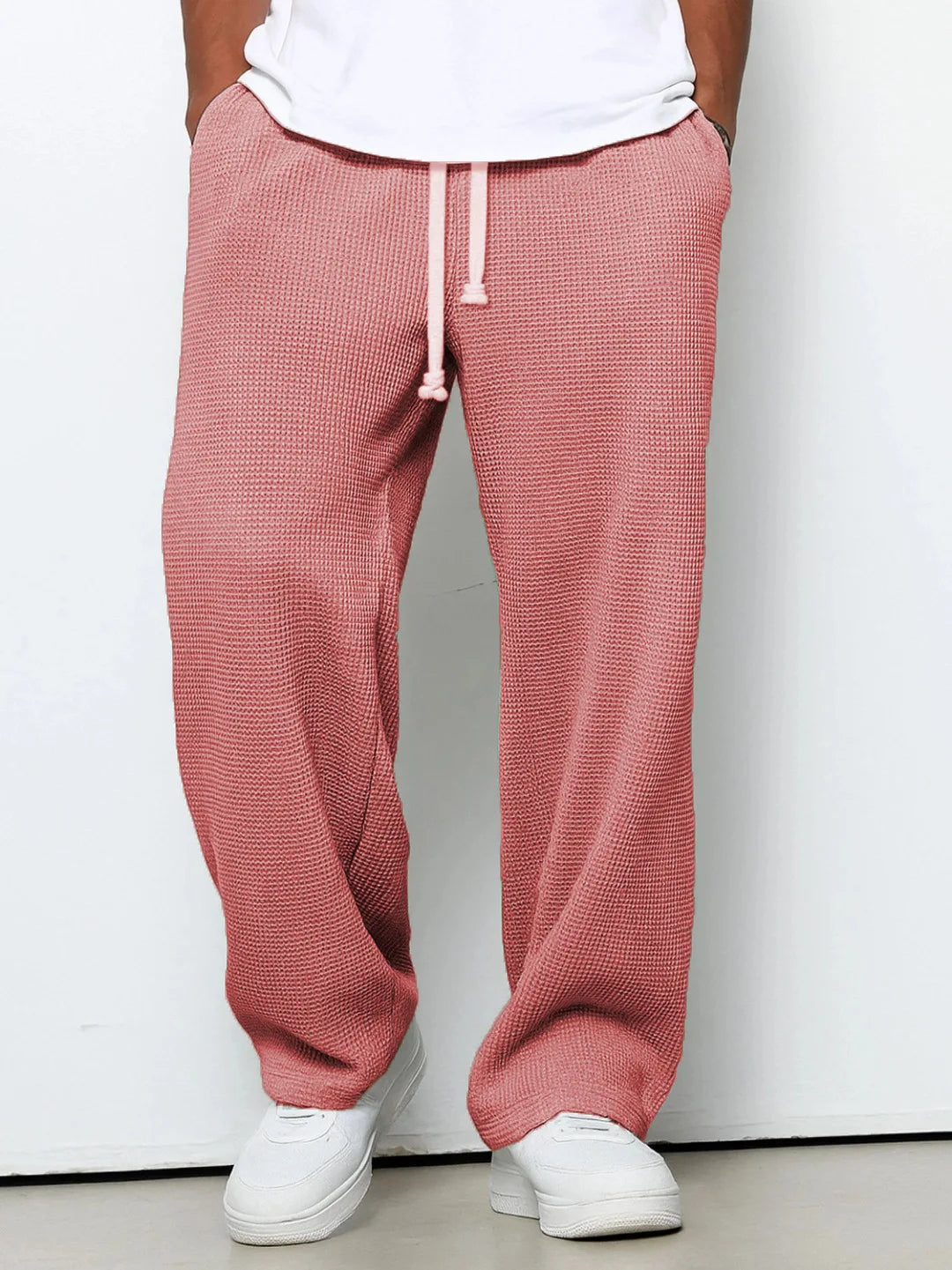 Pant Men 2026 Casual Spring/Autumn Straight-Leg Sweatpants Wide-Leg Elastic Waist Sportswear Pants Men's Clothing
