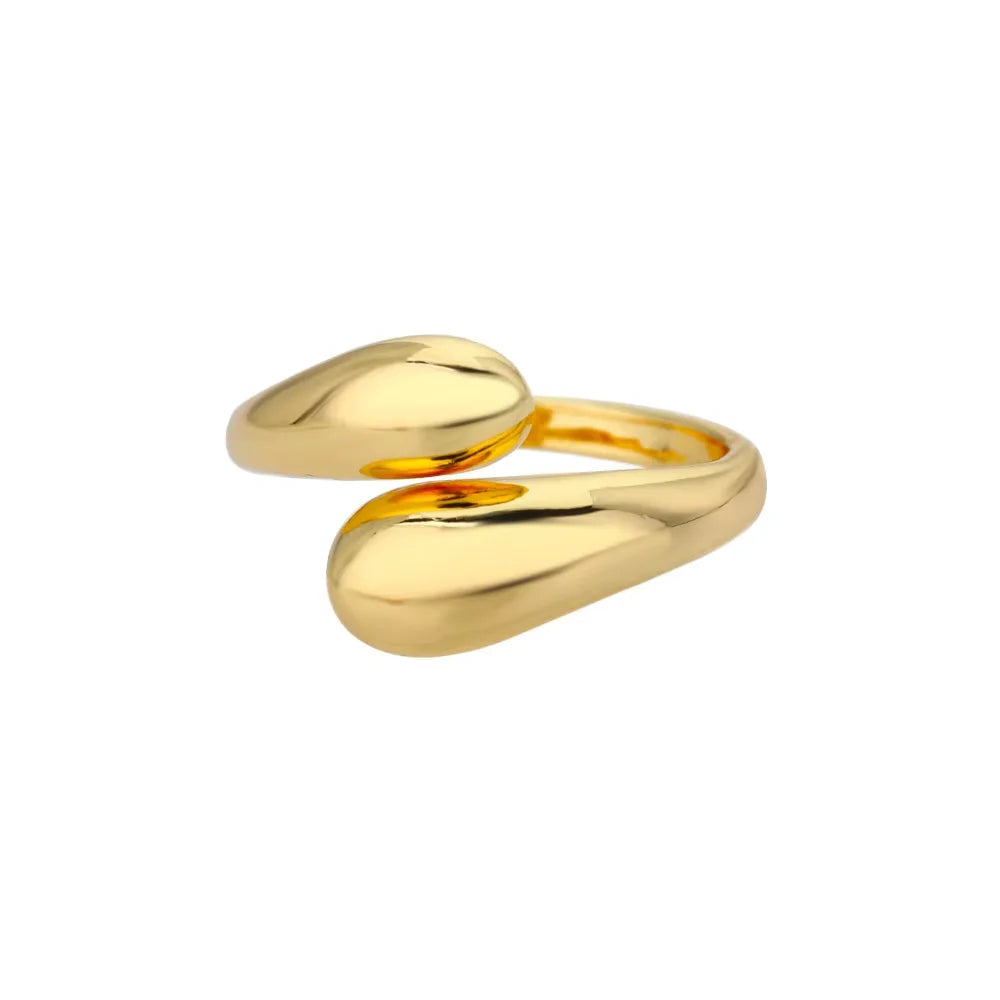 Stainless Steel Rings For Women 2026 Trend Open Gold Color Double Bead Ball Ring Wedding Aesthetic Jewelry Couple Gift anillos