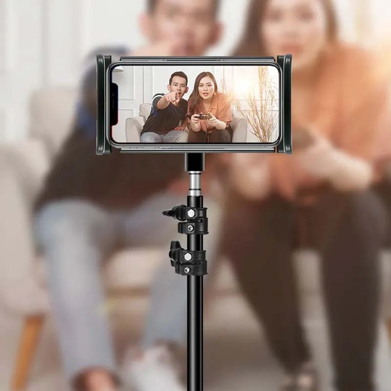 360° Rotatable Selfie Stick Tripod, Universal Portable Tripod with Mobile Phone Fixing Clip for Live Streaming Phone Camera Vlog
