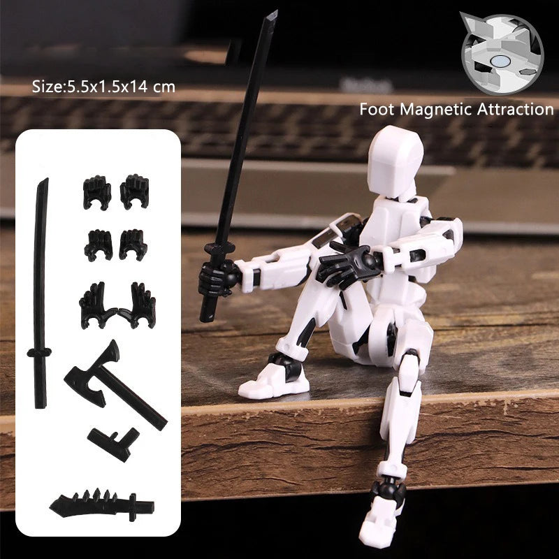 Multi-Jointed Movable Shapeshift Robot Magnetic Attraction 3D Printed Mannequin Dummy 13 Action Figures Toys For Children Adult
