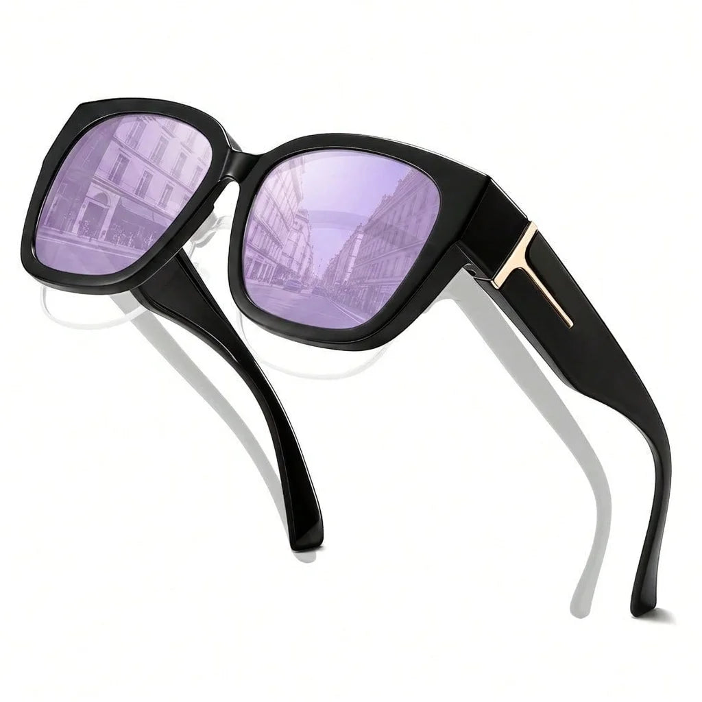 Coolear Fit Over Sunglasses Mens Womens Polarised, Wear Over Glasses Sunglasses Ladies Sun Spectacles for Driving Walking Sport UV400 Protection
