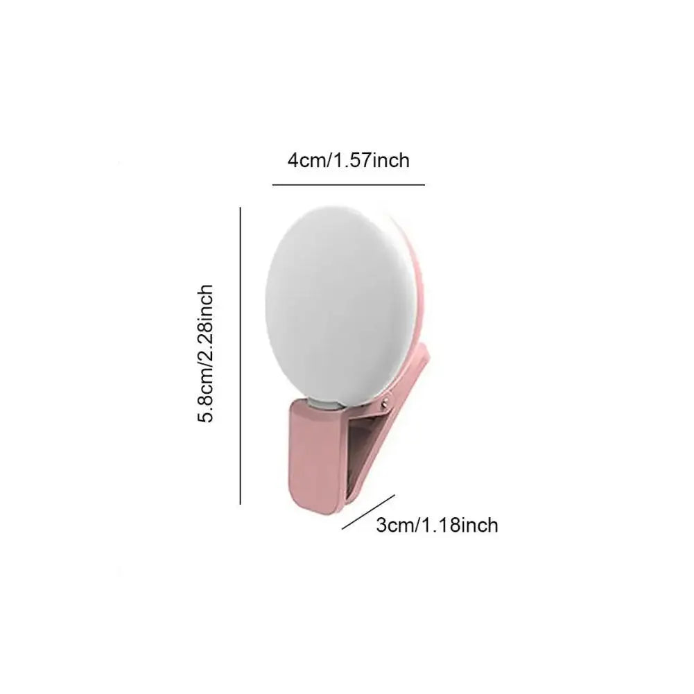 Light Mobile Phone Fill Flash Lens Portable LED External Fill Light Mini Circular Fill Light Clip For IPhone