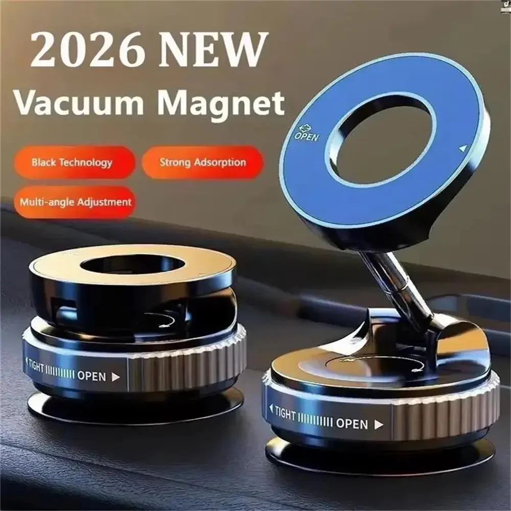 2026 New 360 ° Adjustable Suction Cup Phone Holder Vacuum Magnetic Car Phone Holder Magnetic Foldable Phone Holder Pocket Sized