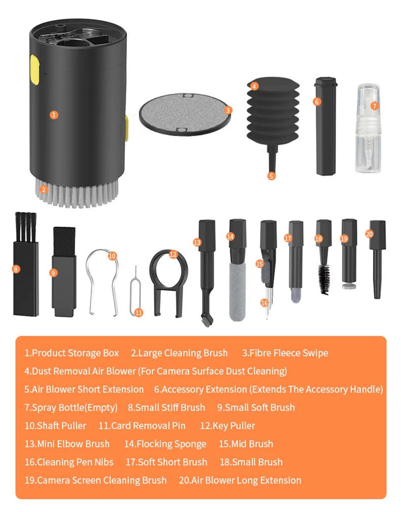 20-in-1 Digital Cleaning Kit – Electronics Cleaning Tool Set