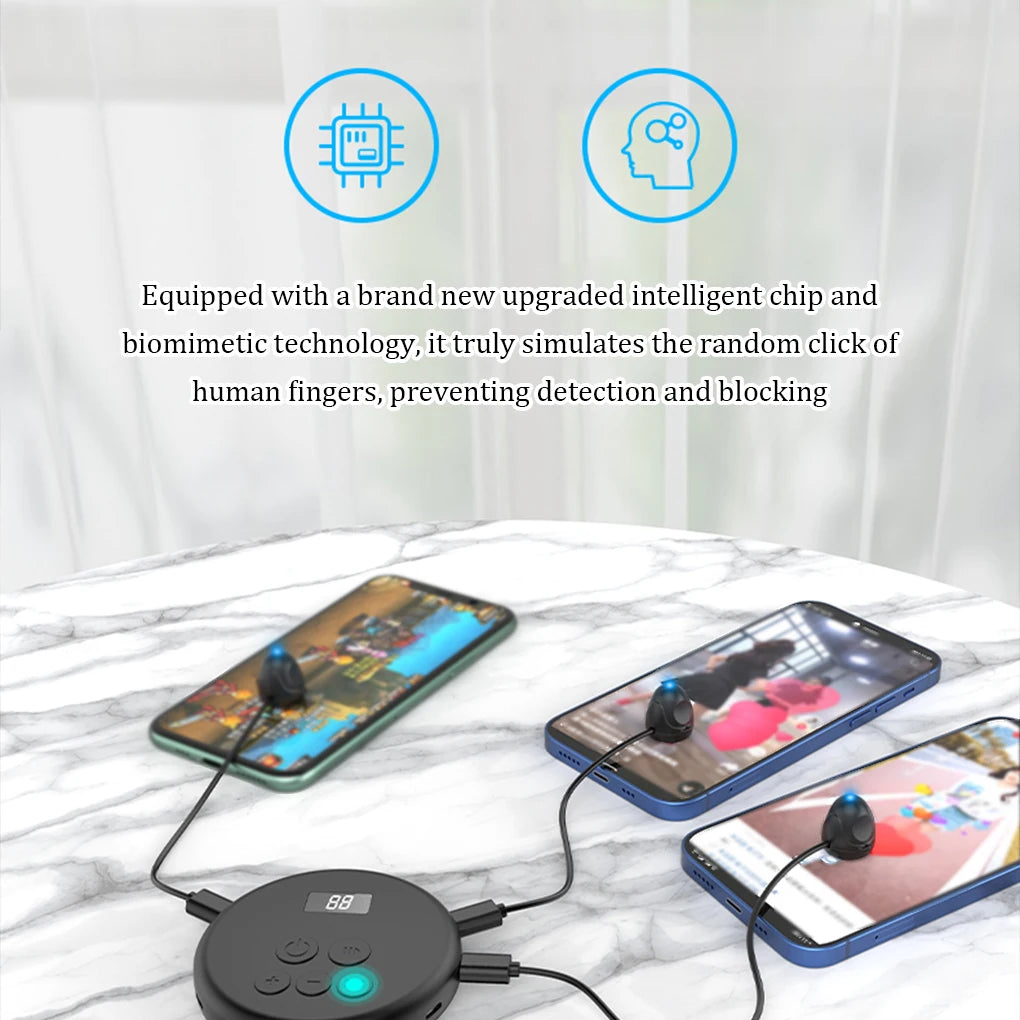 Universal Mobile Phone Screen Auto-clicker Device Physical Simulation Finger Click Game Live Streaming Reward Continuous Clicker