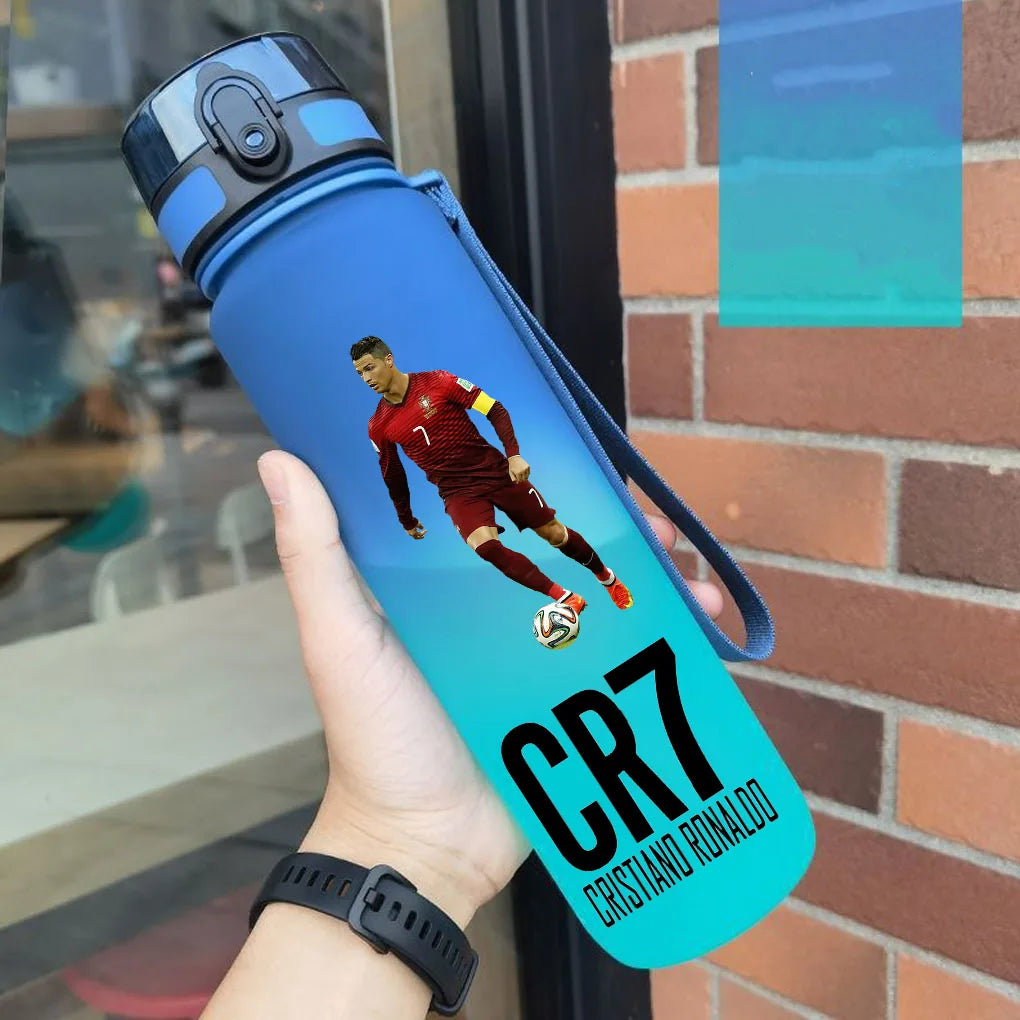 Cristiano Ronaldo Sports Water Bottle Leak Proof Colorful Plastic Cup Drinking Outdoor Travel Portable Gym Fitness Jugs gift