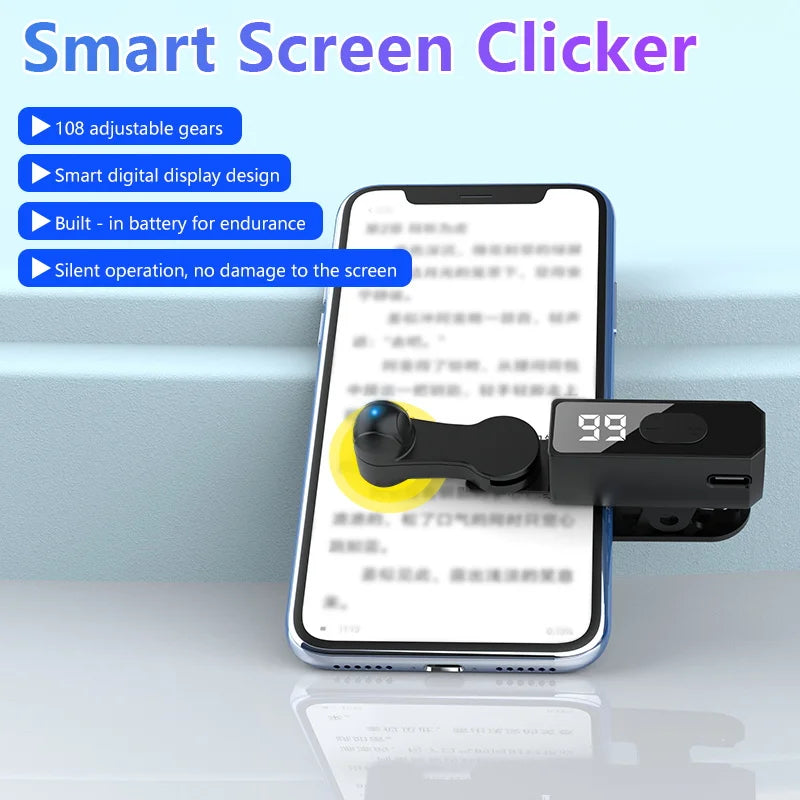 2026Auto Screen Clicker Device for Smartphone, Adjustable Touch Tapper Tool for Games, Apps, Live Streaming and Repeated Tapping