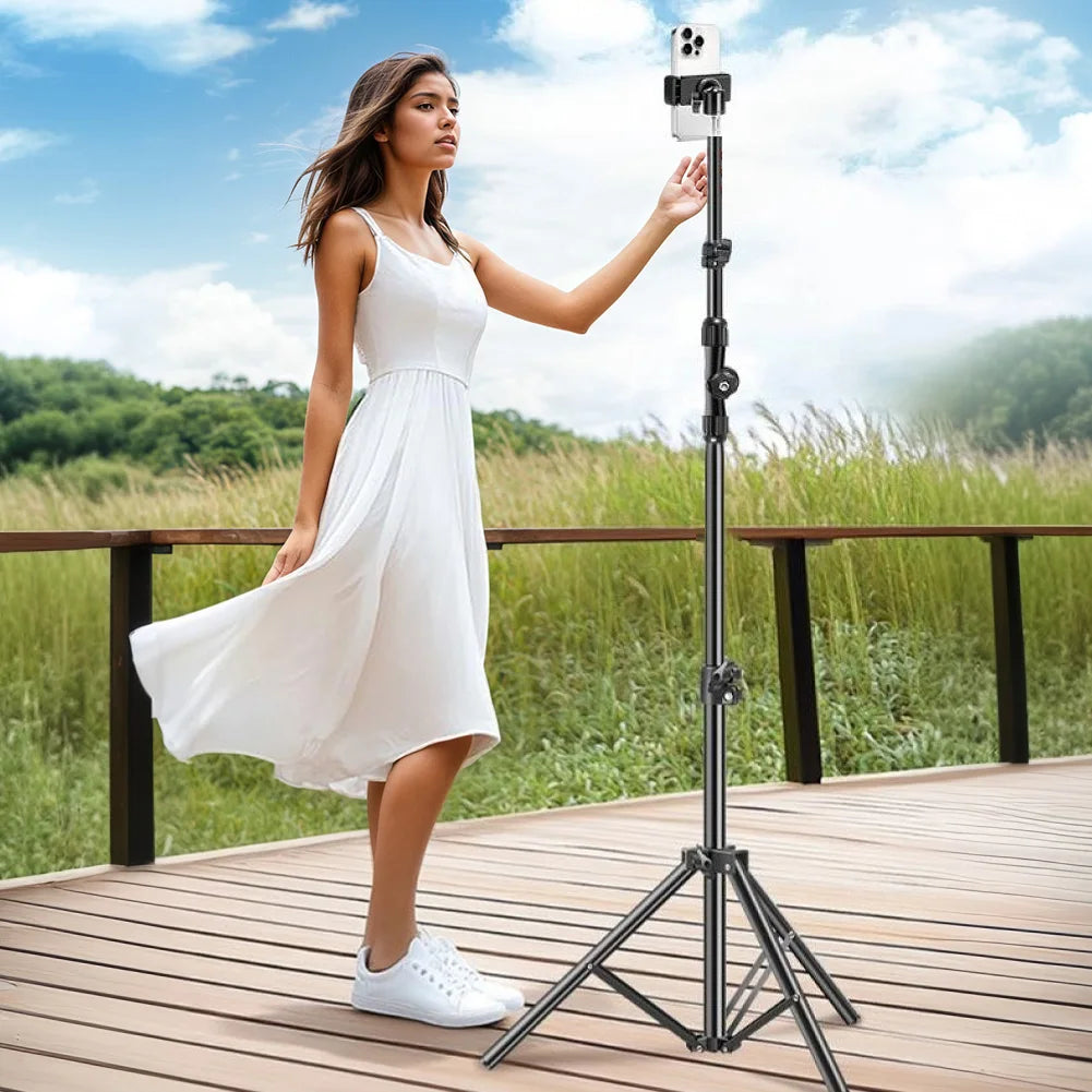 Horizontal Overhead Tripod Adjustable Cell Phone Tripod Stand Horizontal Stand for Recording
