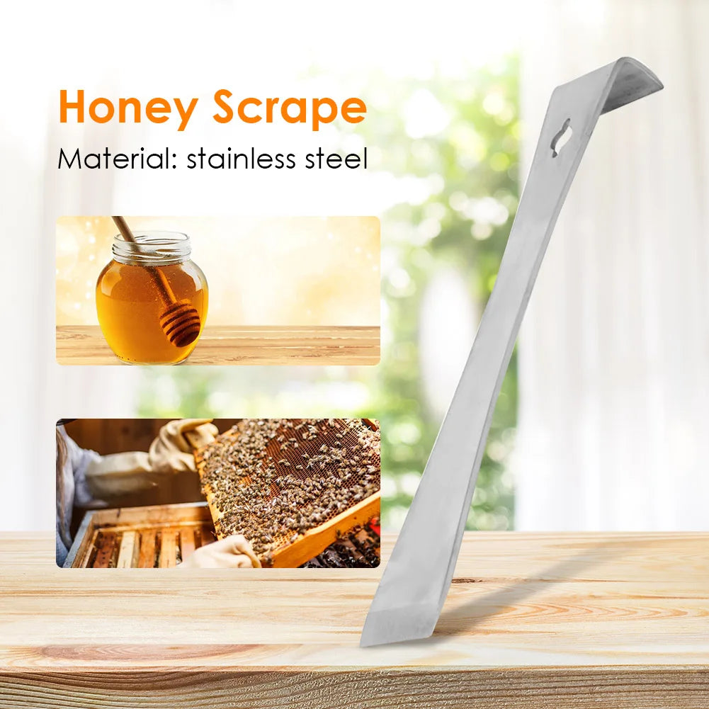 Stainless Steel Hive Bee Equipment Scraper Multifunctional Portable Separate Honeycomb Box with Hook Honey  Beekeeping Tool