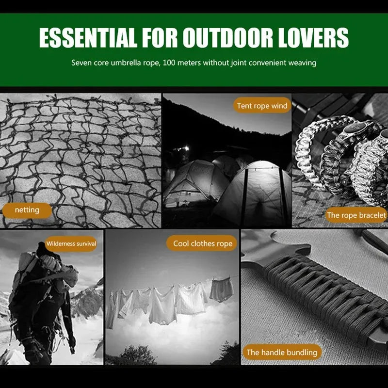 550 Paracord – Strong 7-Core Outdoor Utility Cord