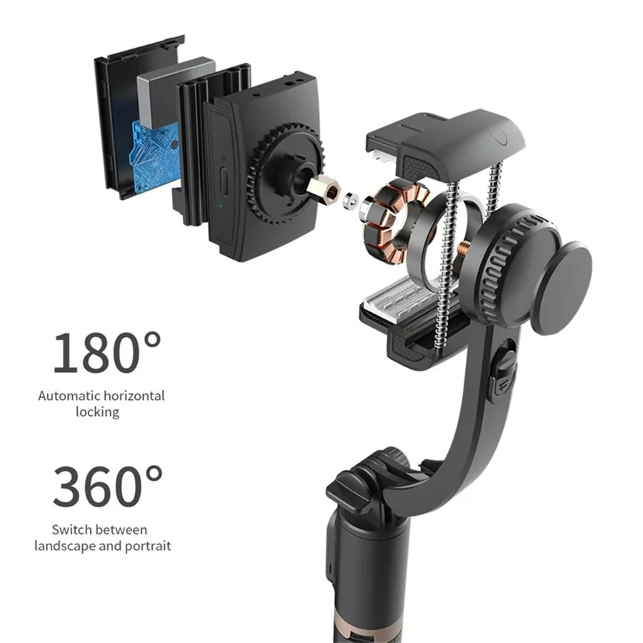 BSLIUFANG NEW mini 360 Rotation Following Shooting Mode Stabilizer Gimbal For Smartphone Live Photography Selfie Stick Tripod