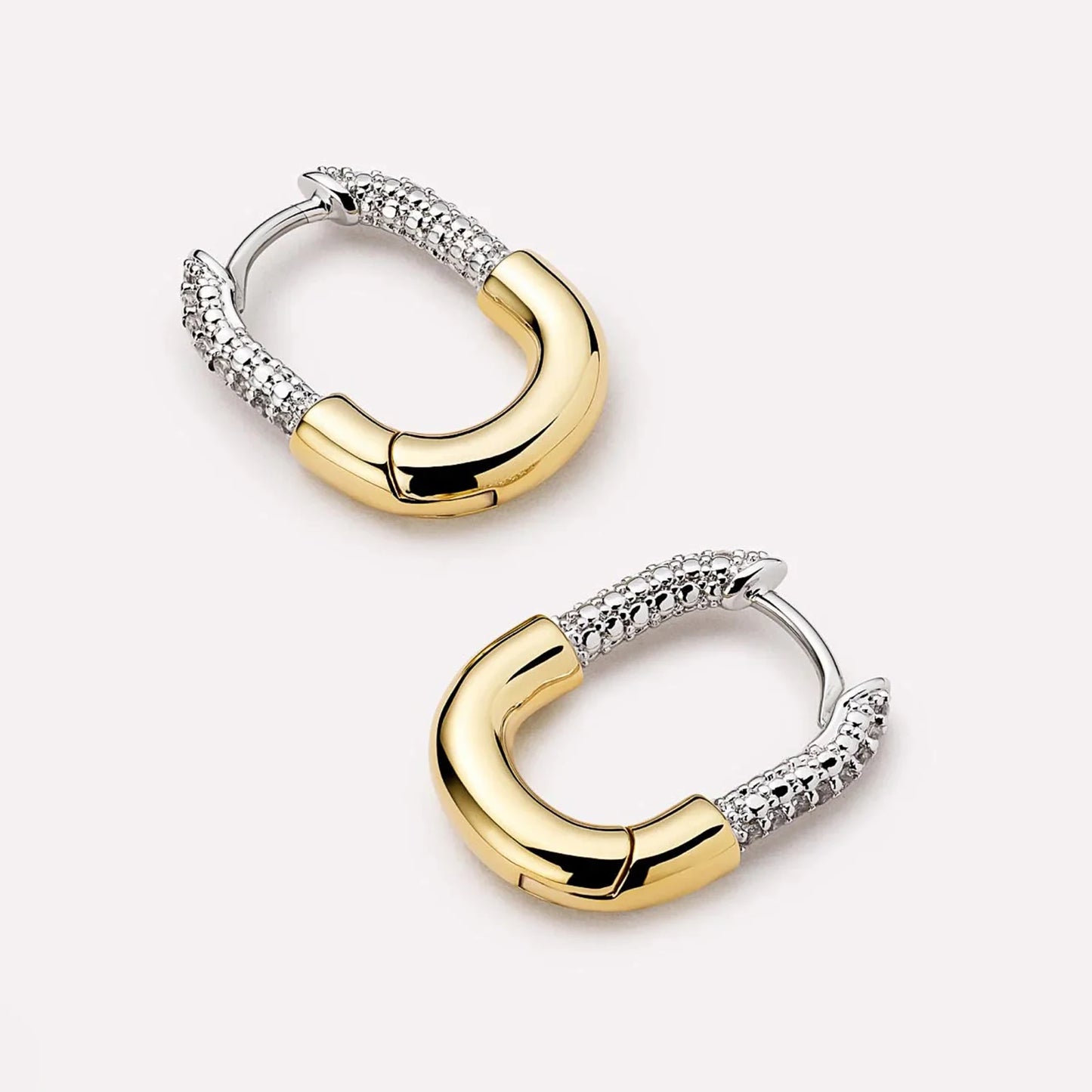 DPLAOPA 925 Sterling Silver Split Plating CZ Zircon Hoop Piercing Huggies Women 2026 Luxury Fine Party Rock Punk Jewelry