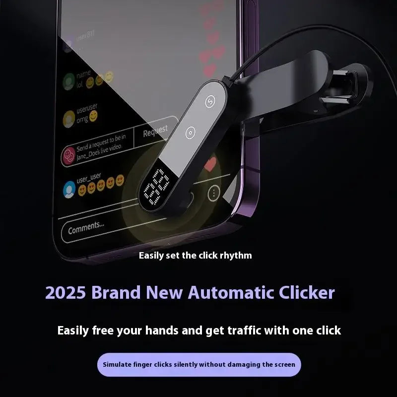 Screen Auto Clicker Simulated Finger Clicking For TikTok Smart Phone App Video Live Streaming Screen Touch Tripods Tapper Device