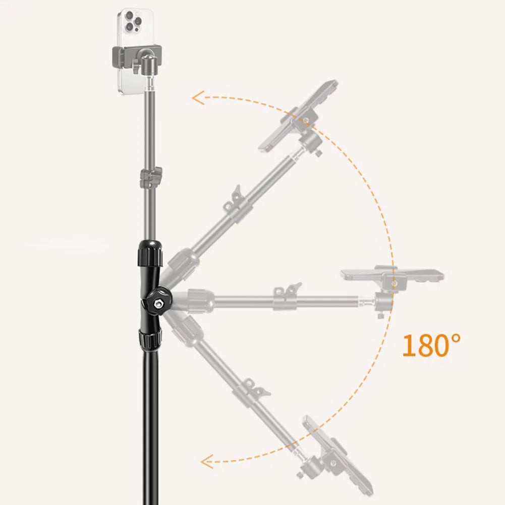 Horizontal Overhead Tripod Adjustable Cell Phone Tripod Stand Horizontal Stand for Recording