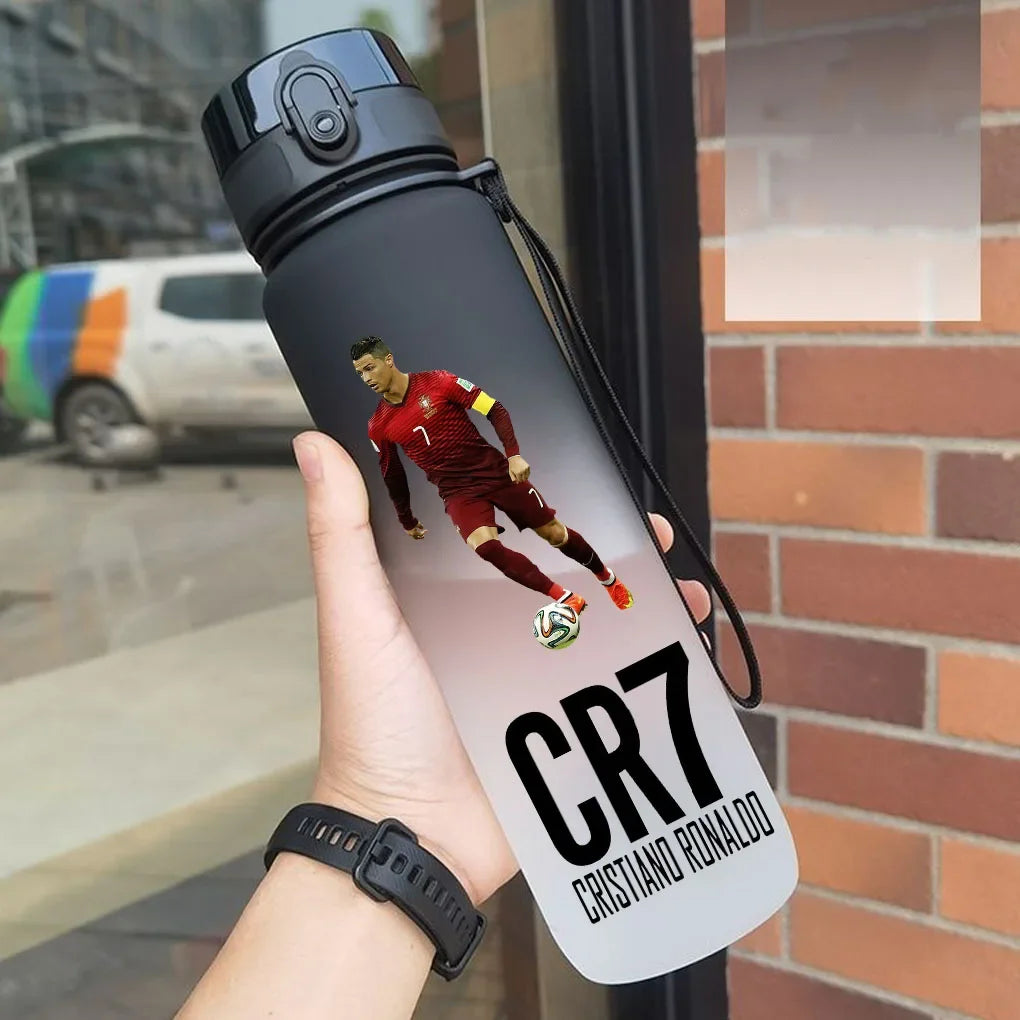 Cristiano Ronaldo Sports Water Bottle Leak Proof Colorful Plastic Cup Drinking Outdoor Travel Portable Gym Fitness Jugs gift
